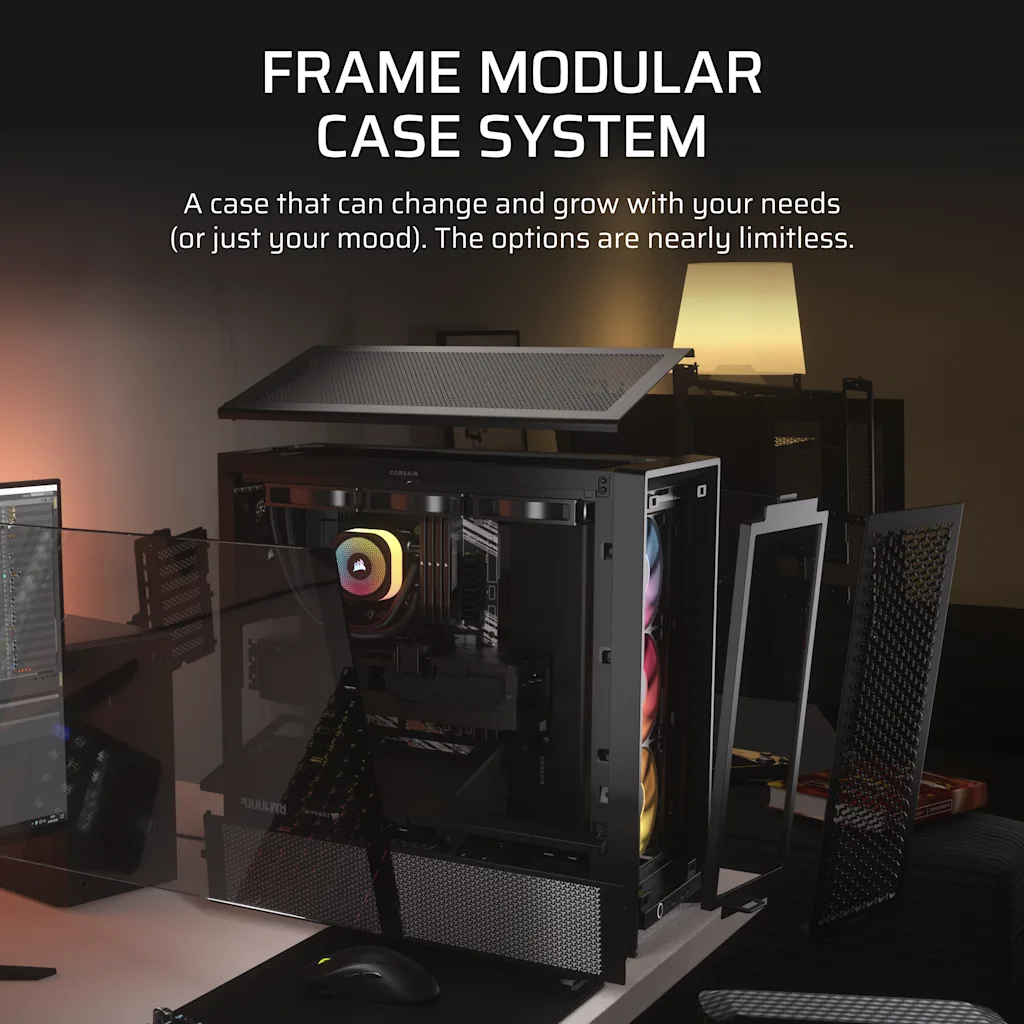 CORSAIR FRAME 4000D RS ARGB Mid-Tower PC Case — Black - Image 3