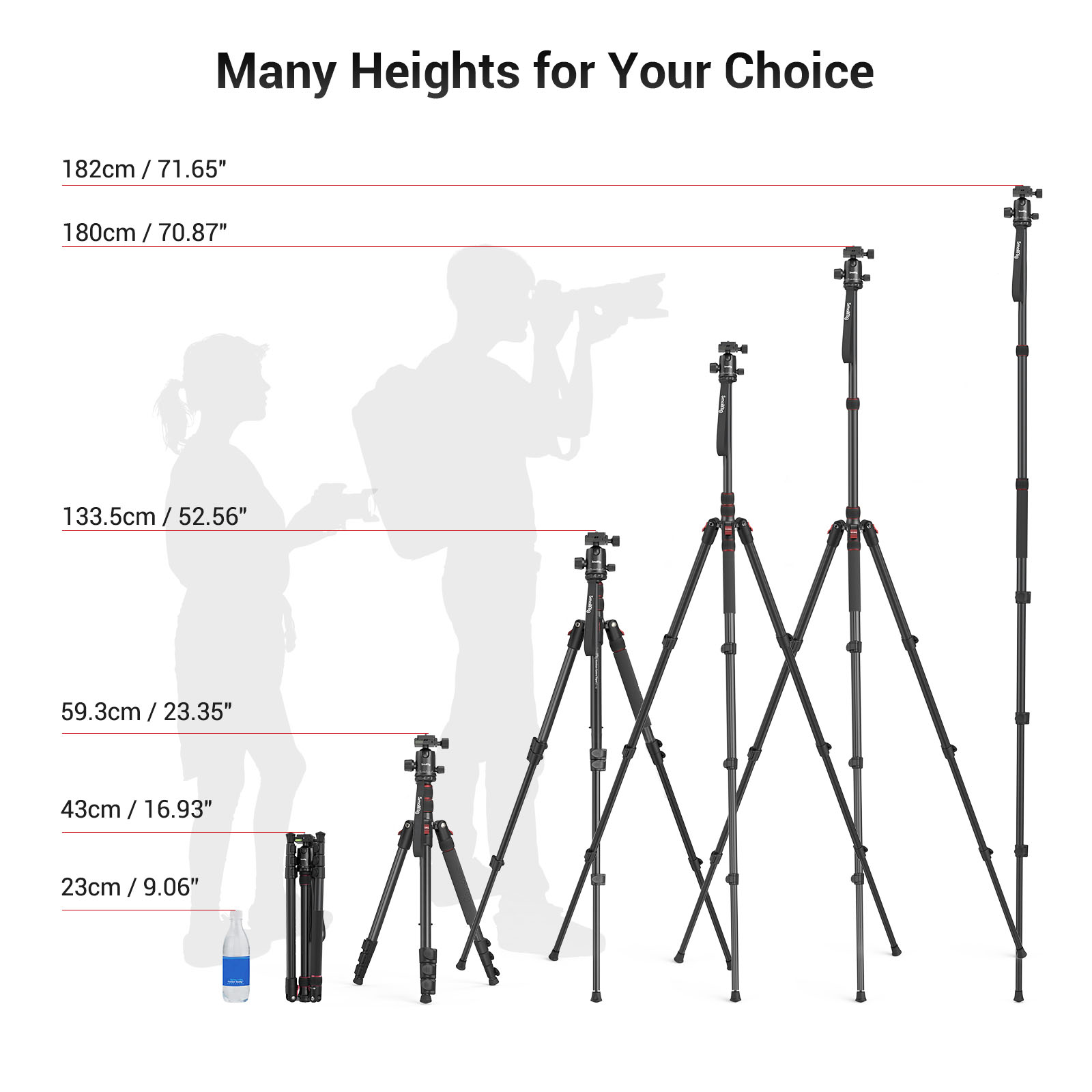 SmallRig CT-10 Aluminium Camera Tripod and Monopod - Image 3