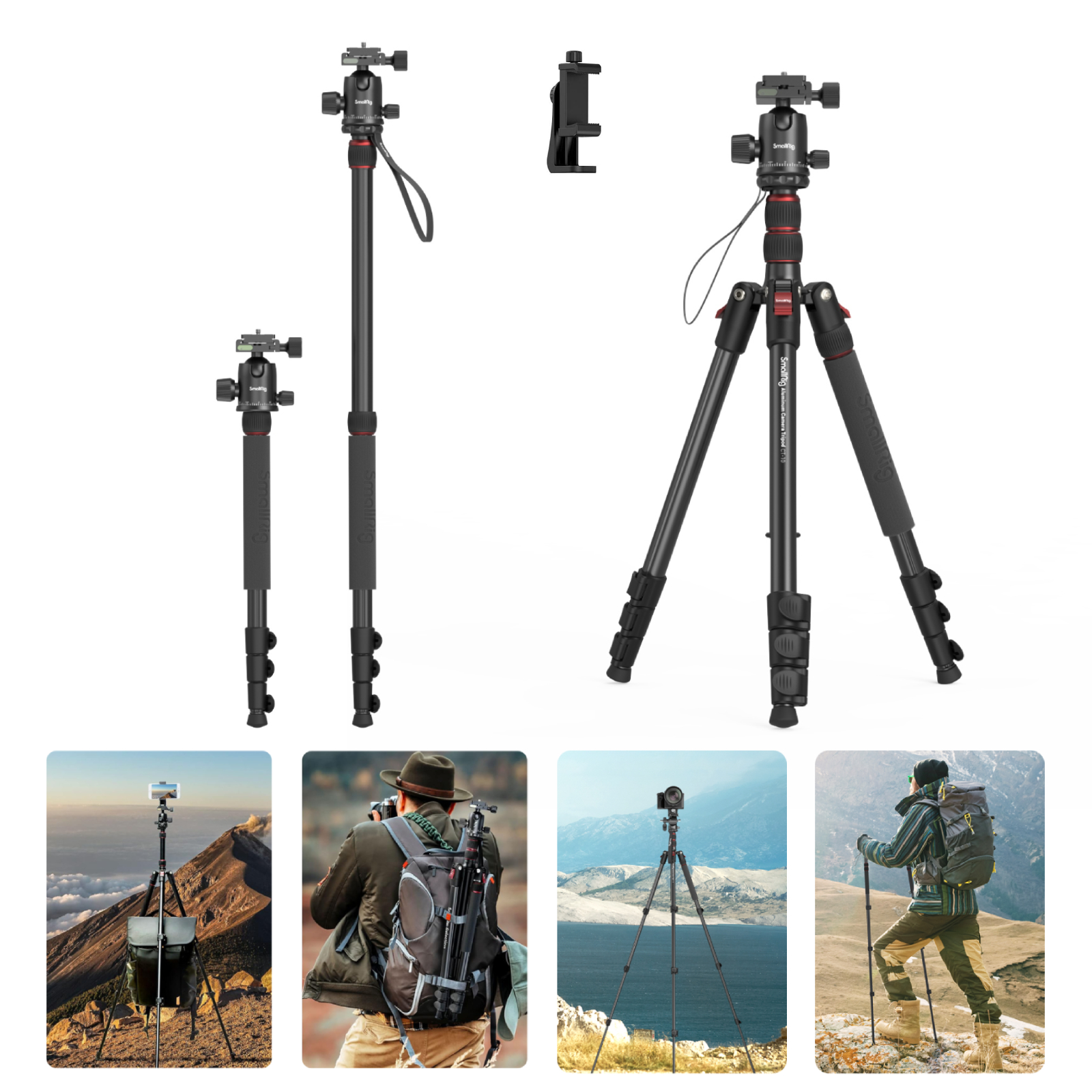 SmallRig CT-10 Aluminium Camera Tripod and Monopod